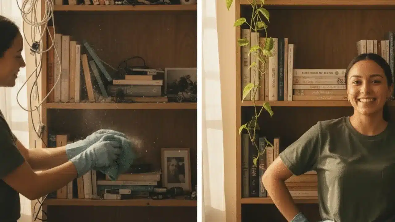 החזירו לחיים מדפים מוזנחים בעזרת טיפים פשוטים לעיצוב וניקוי
